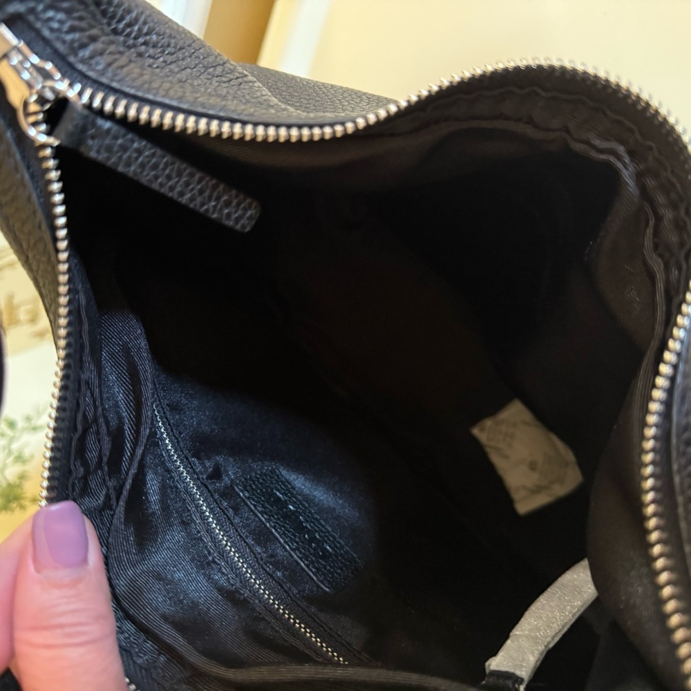 STAUD Pine Hobo Black Pebbled Leather Shoulder Bag - Picture 3 of 10